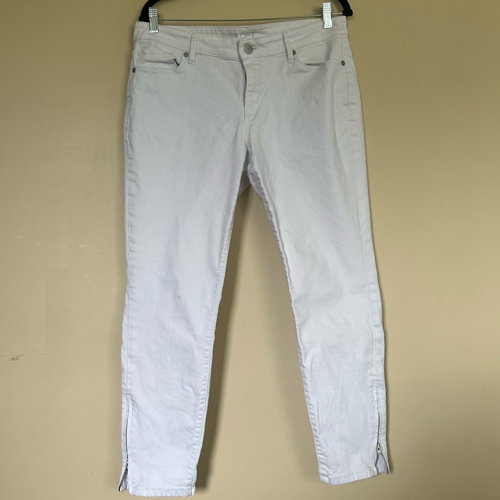 LOFT White Ankle Cropped Jeans